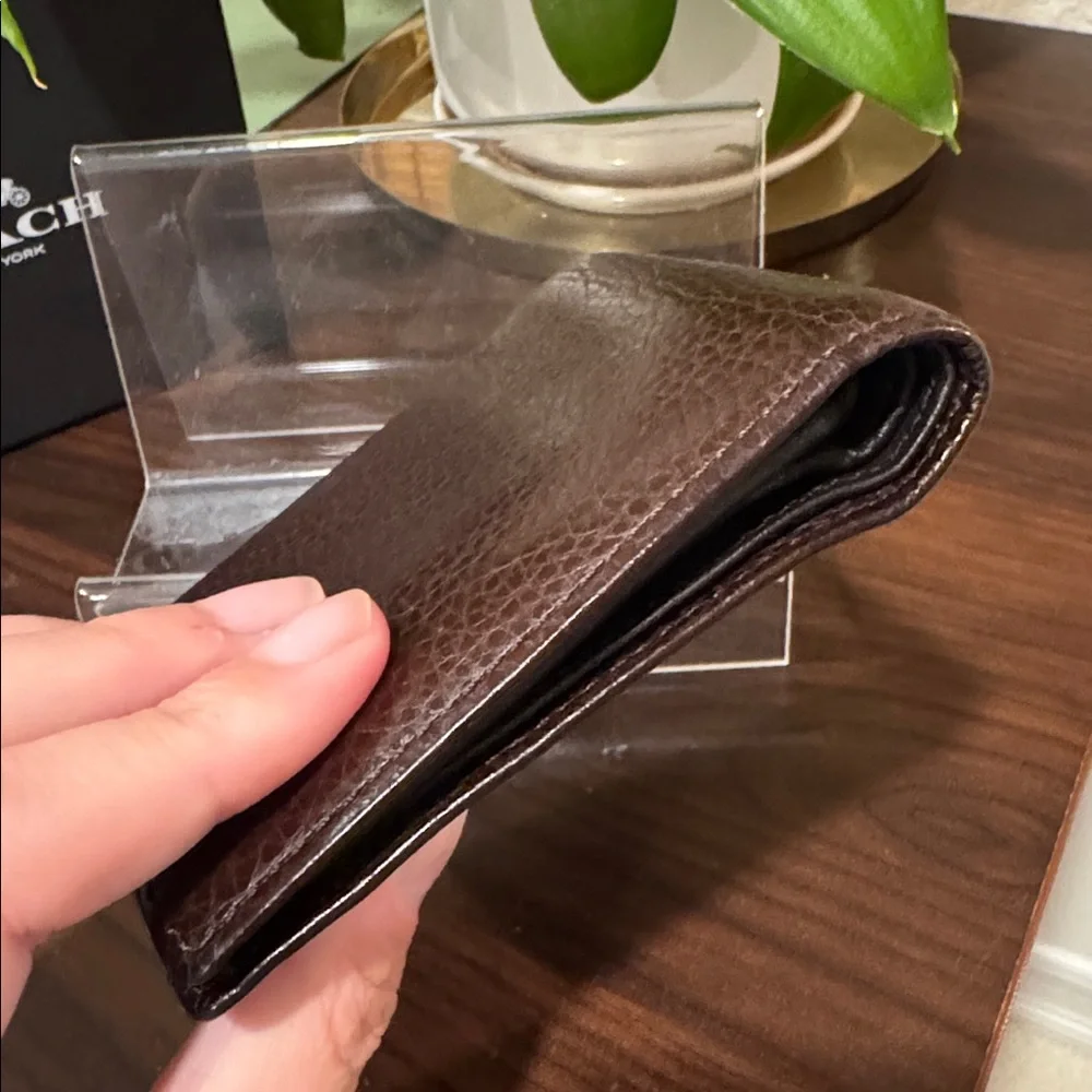 Coach Dark Brown Leather Wallet